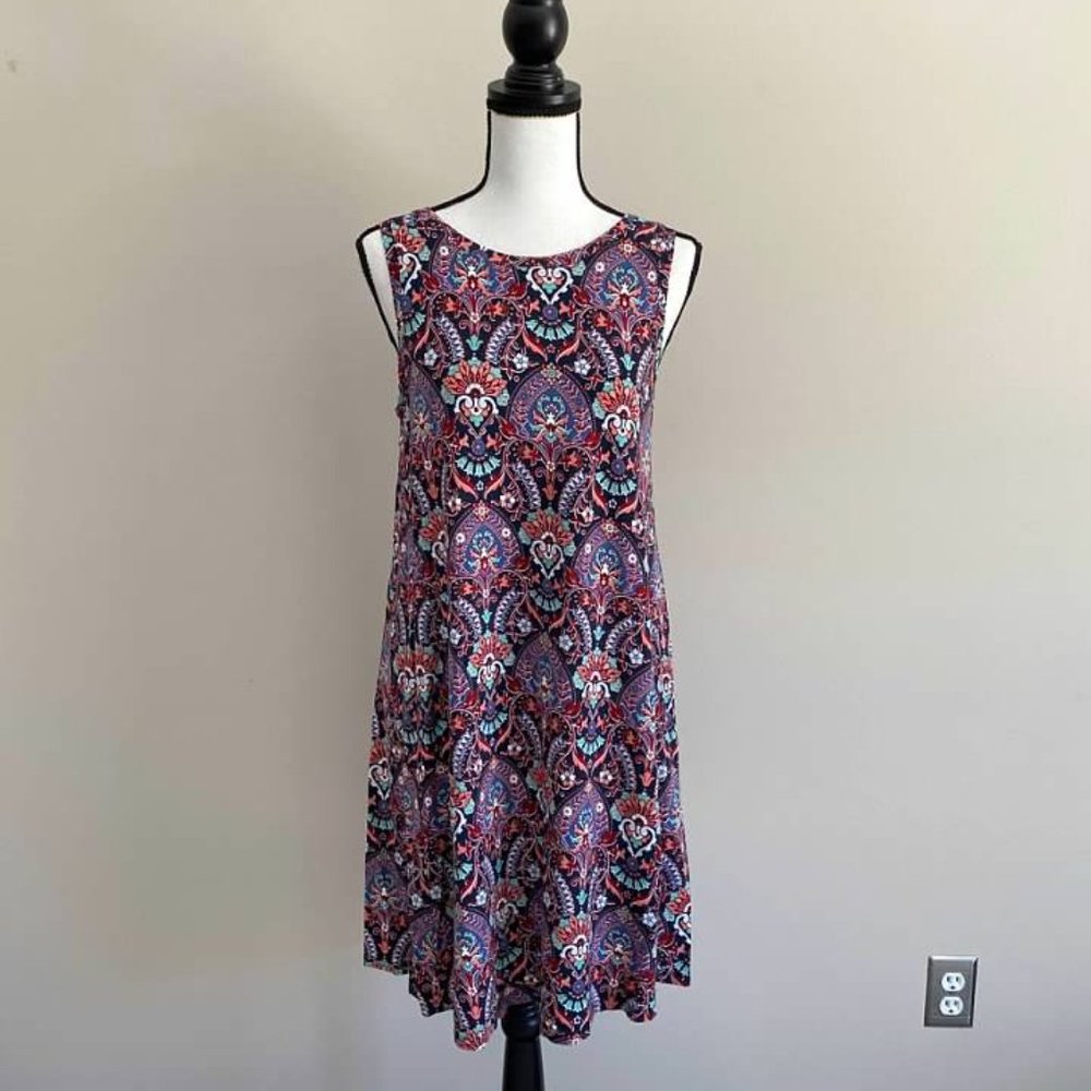 LOFT Outlet Mosaic Tank Swing Dress